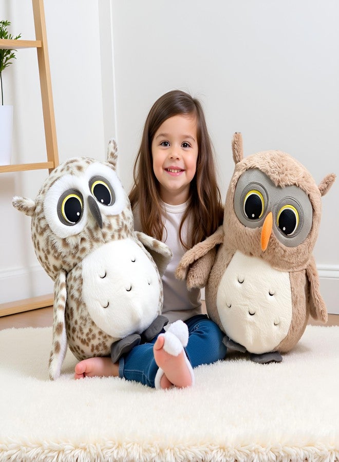 Ryttir 15.7 Inch Chubby Snowy Owl Stuffed Animal, Adventure Stuffed Owl Plush Toy, Brave Boy's and Girl's Room Decor, Funny Gift for Kids and Women - Image 5